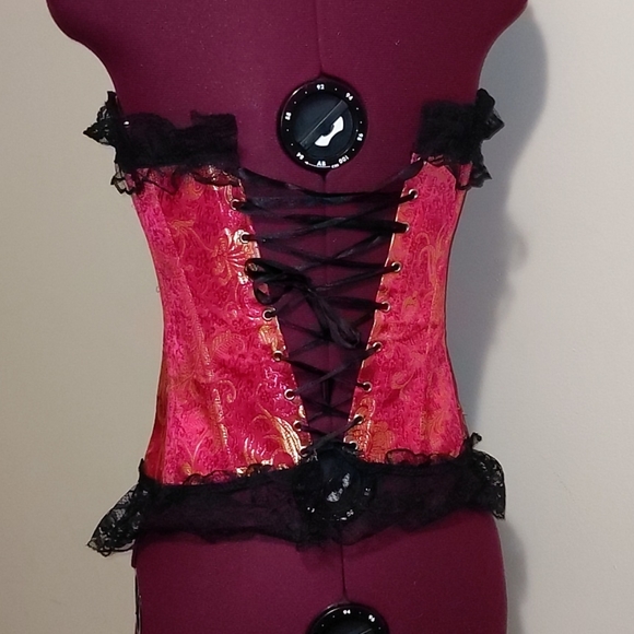 Pink and Gold corset - Picture 2 of 3